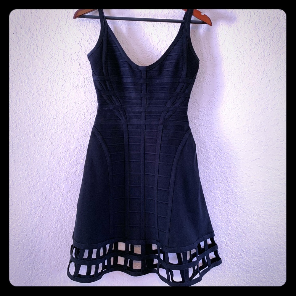 Herve Leger Bandage aline cage hem dress sz s